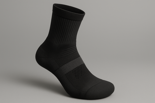 Cushioned heel/toe with arch support and mesh zones for breathability. Designed for road and trail running, long walks, and gym days. black color