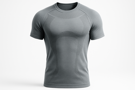 Engineered seamless tee with mapped ventilation to reduce hotspots and made with an anti-chafing knit. Built for weightlifting, HIIT, and high-output training. in the color ash for men