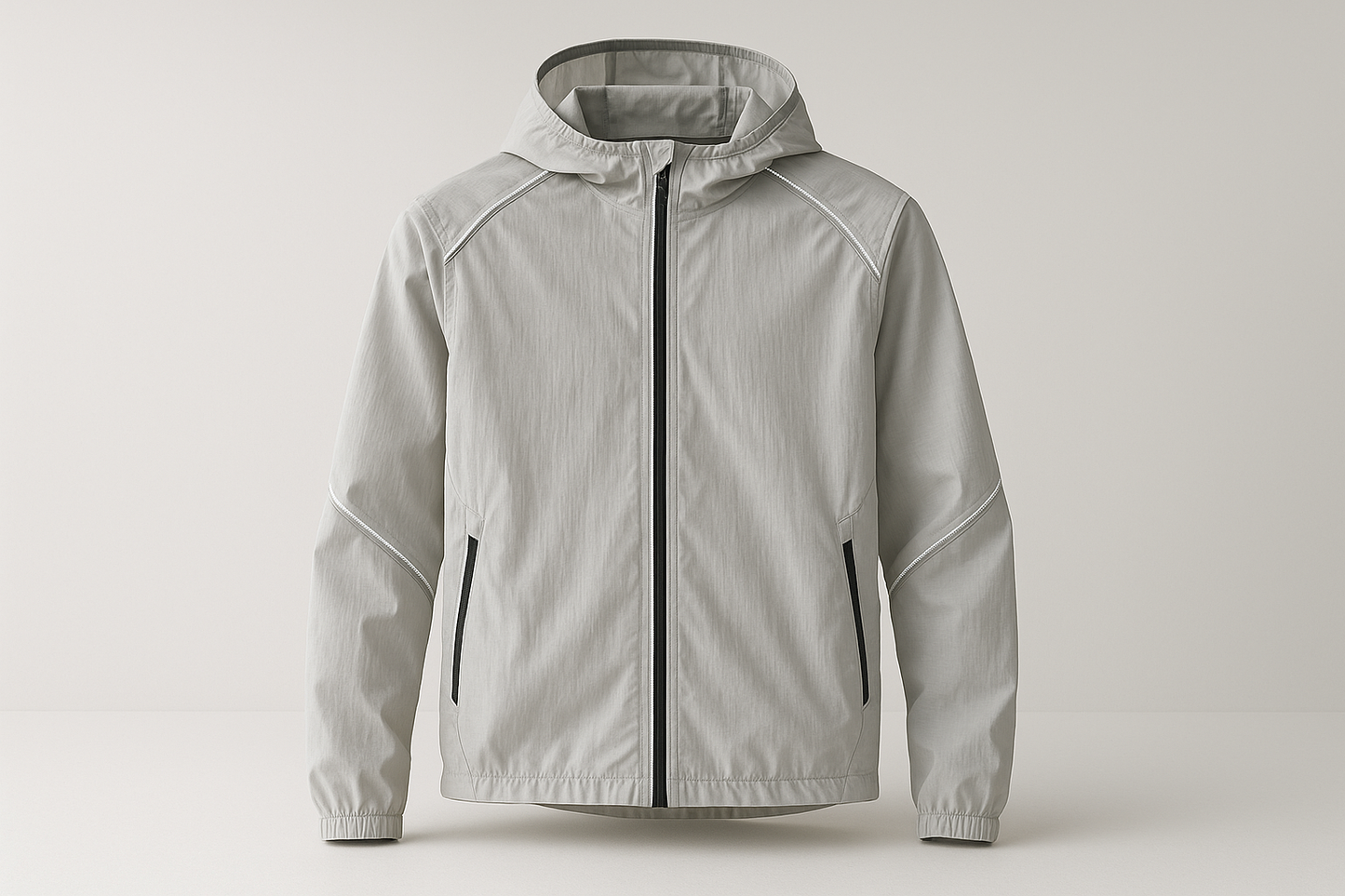 Packable, water-resistant shell with adjustable hem and reflective trims. Best for windy runs, drizzly commutes, and travel packing. in the color cloud